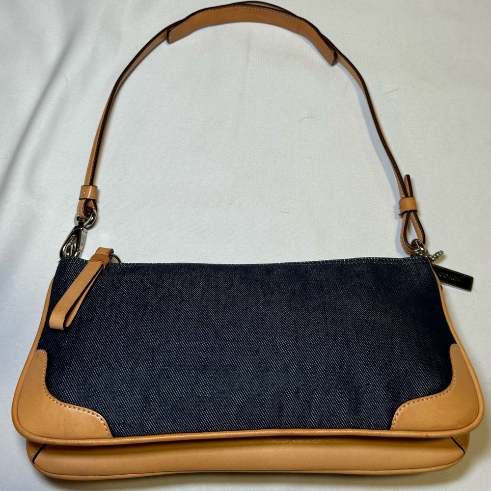 RARE Like new vintage Coach denim mini shoulder bag